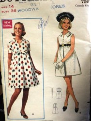 5254 68 EMPIRE MATERNITY SS/ SLVLSS SHORT DRESS PATTERN 10 32.5''
